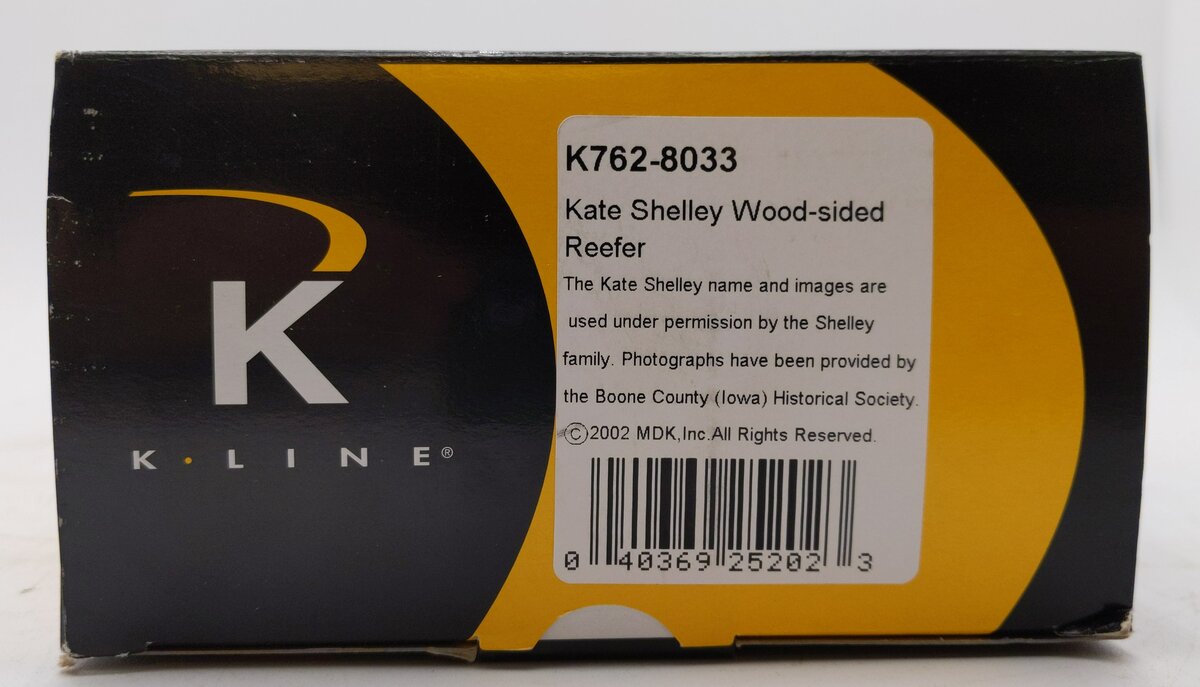 K-Line K762-8033 O Gauge Chicago North Western Kate Shelley Refrigerator Car EX/Box