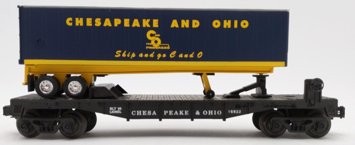 Lionel 6-16922 O Gauge Chesapeake & Ohio Flatcar with Trailer #16922 LN/Box