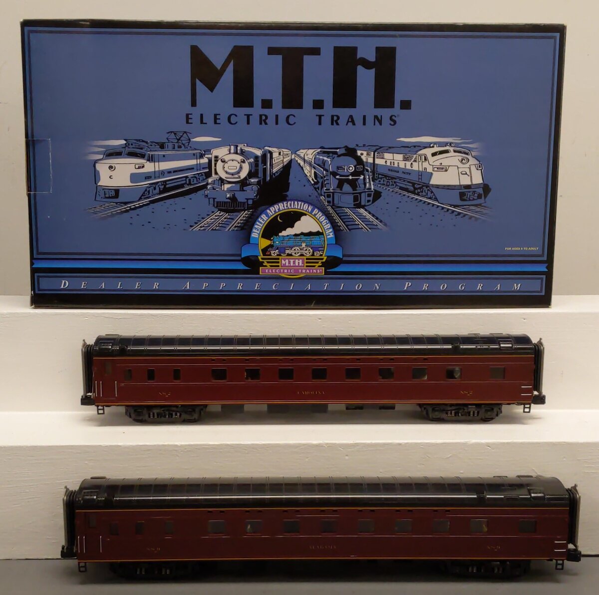 MTH 20-80007H O NS 70' Streamlined Slpr/Slpr Smooth Sided 2-Car Passenger Set