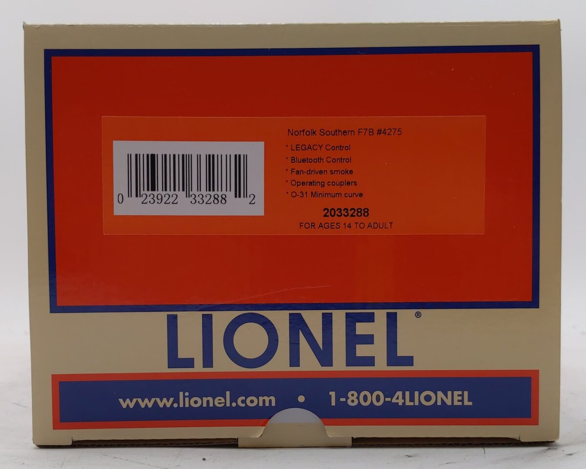 Lionel 2033288 O Norfolk Southern F7B Diesel Locomotive #4275