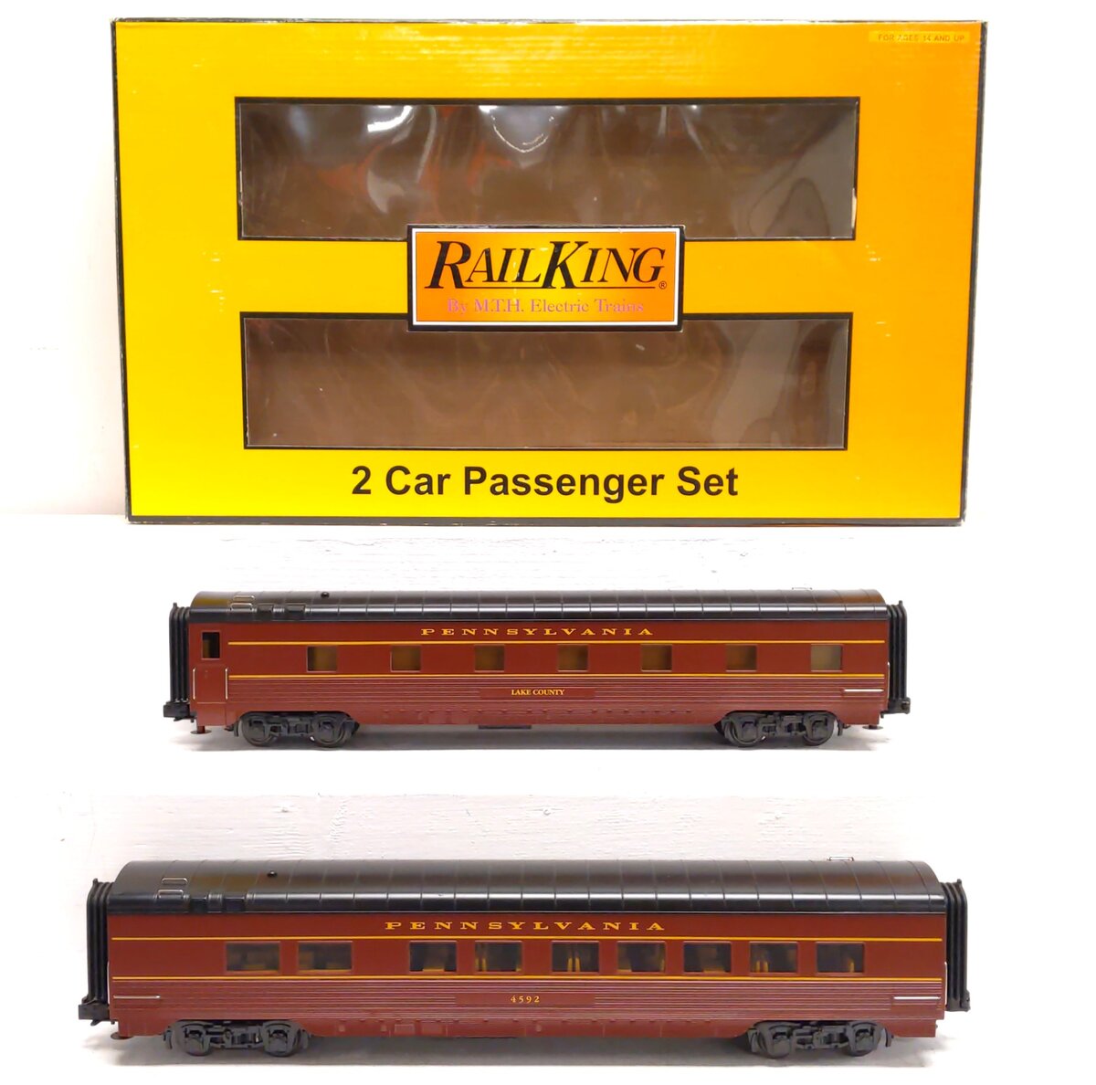 MTH 30-67647 O Scale PRR 60' Streamlined Sleeper/Diner Passenger Set