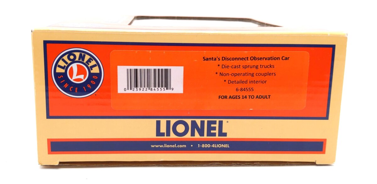 Lionel 6-84555 O Santa Disconnect Observation Car