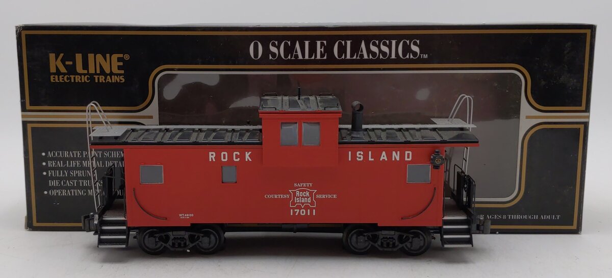 K-Line K613-1391 O Gauge Rock Island Extended Vision Caboose #17011 LN/Box