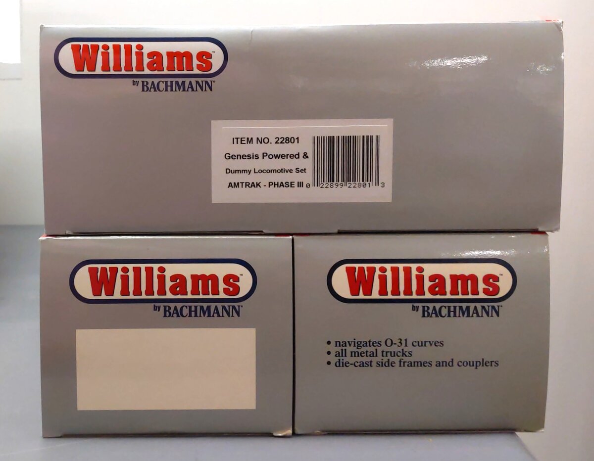Williams 22801 Amtrak Genesis Phase 3 Diesel Locomotive AA Set