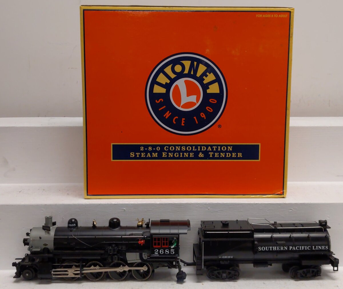 Lionel 6-28036 O Gauge SP 2-8-0 Consolidation Steam Locomotive & Tender #2685 EX/Box