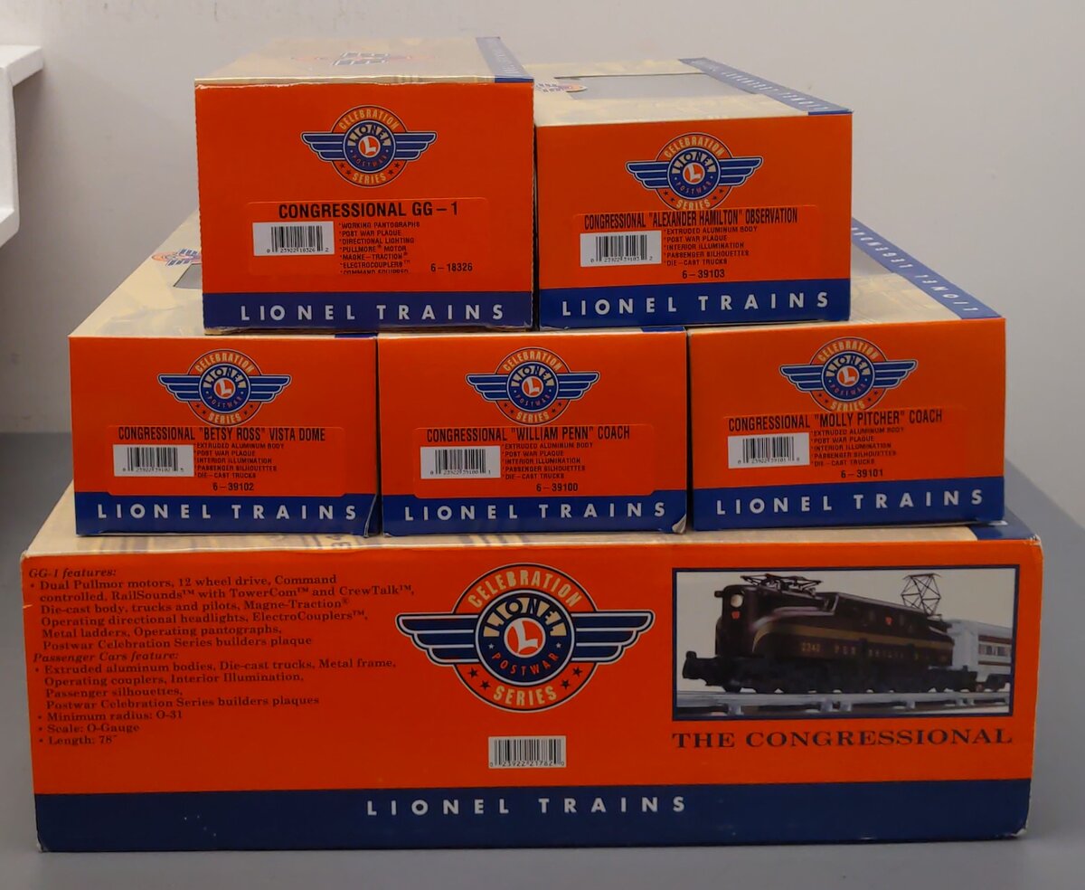 Lionel 6-21782 O Gauge Pennsylvania Congressional GG-1 Electric Locomotive Set LN/Box