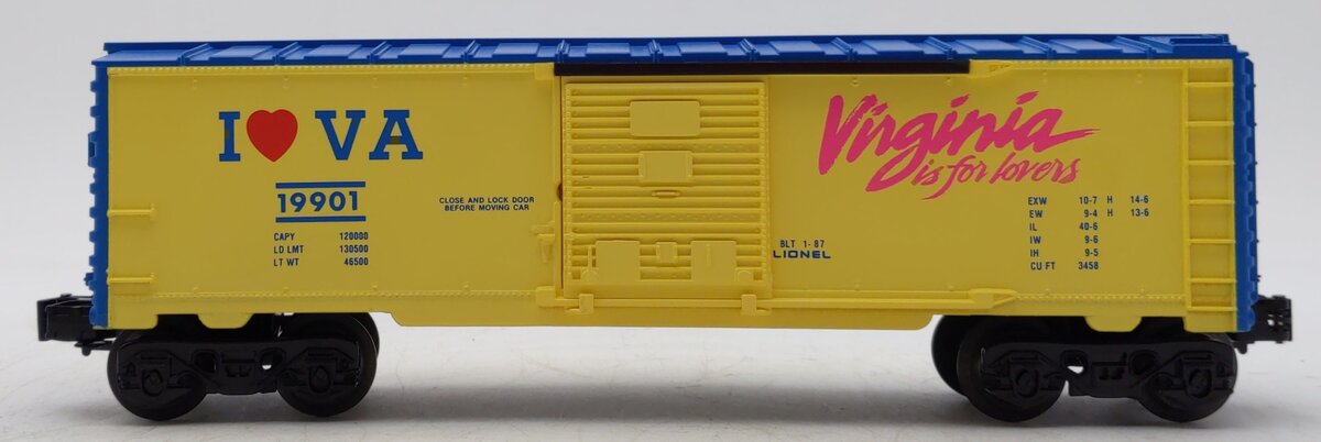 Lionel 6-19901 O Gauge I Love Virginia Boxcar NIB