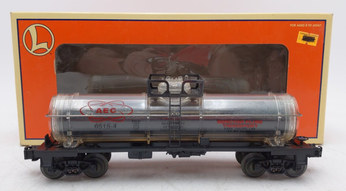 Lionel 6-16160 O Gauge AEC Reactor Fluid Tank Car #6515-4 (Black) LN/Box