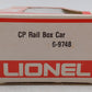 Lionel 6-9748 O Gauge CP Rail Blue Boxcar #9748 EX/Box