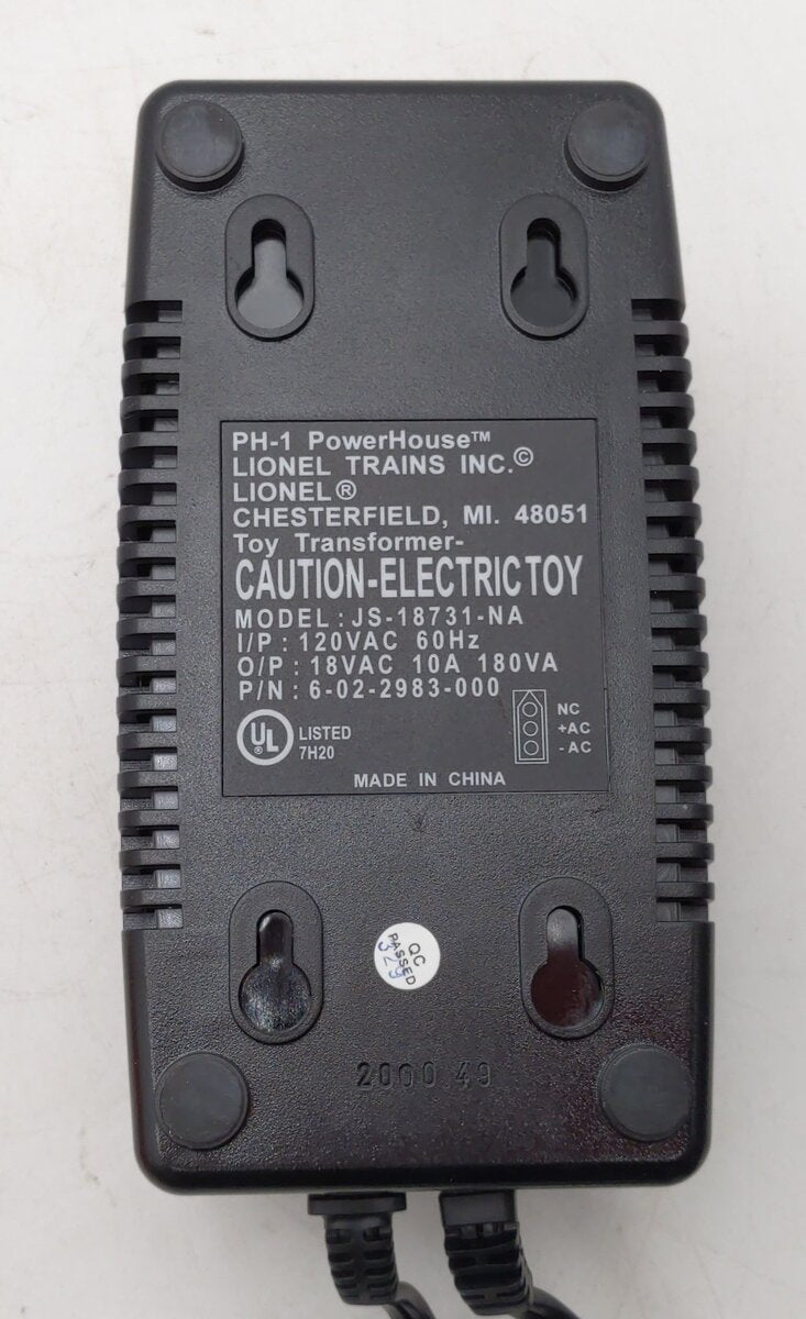 Lionel 6-22983 O 180 Watt Powerhouse Power Supply EX/Box