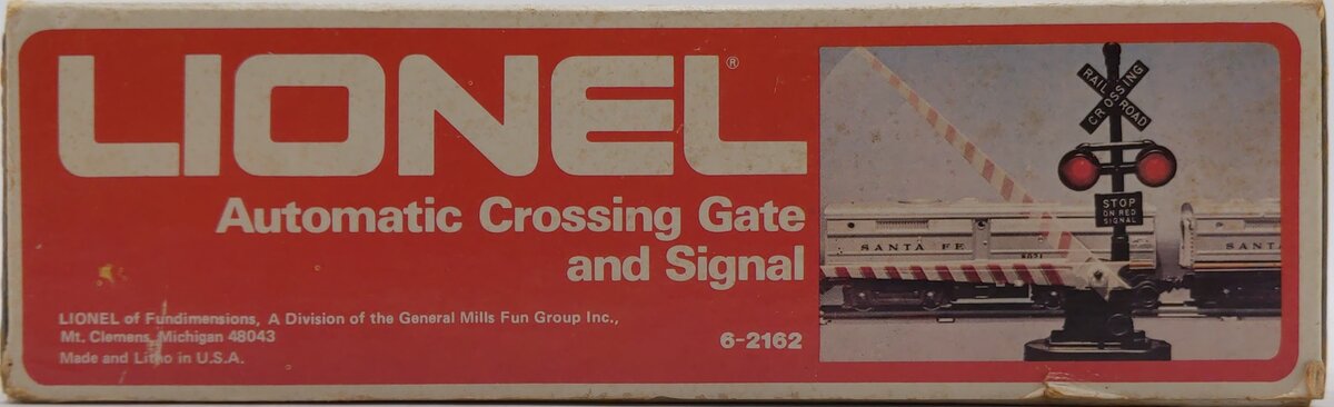 Lionel 6-2162 O Gauge Automatic Crossing Gate & Signal VG/Box