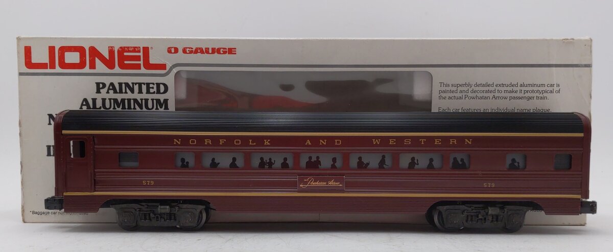 Lionel 6-9564 O Gauge Norfolk & Western Aluminum Passenger Car #579 LN/Box
