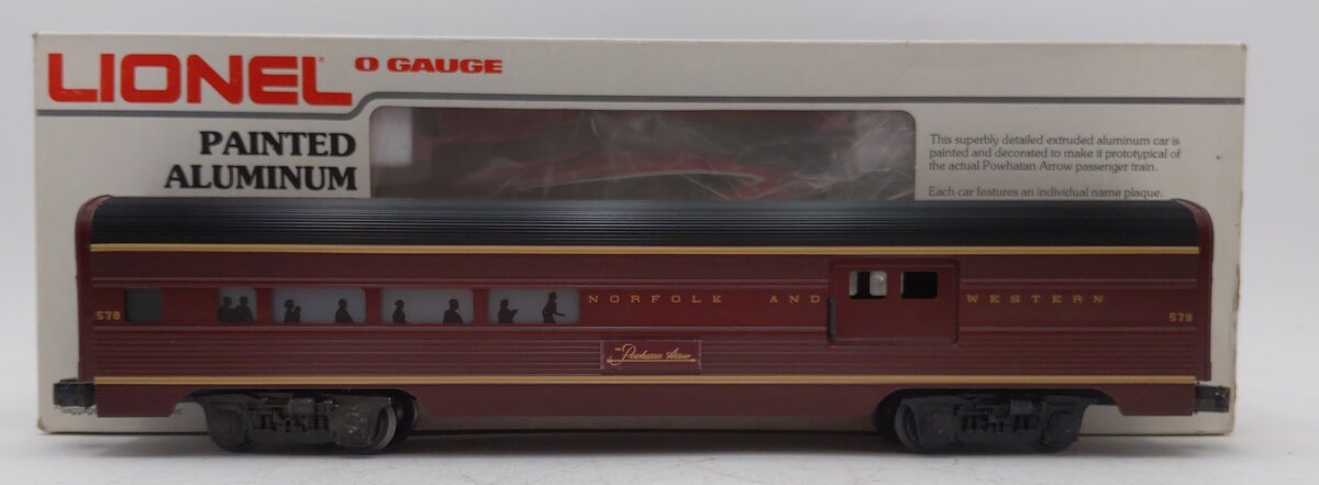 Lionel 6-9563 O Gauge Norfolk & Western Aluminum Combo Car #578 LN/Box