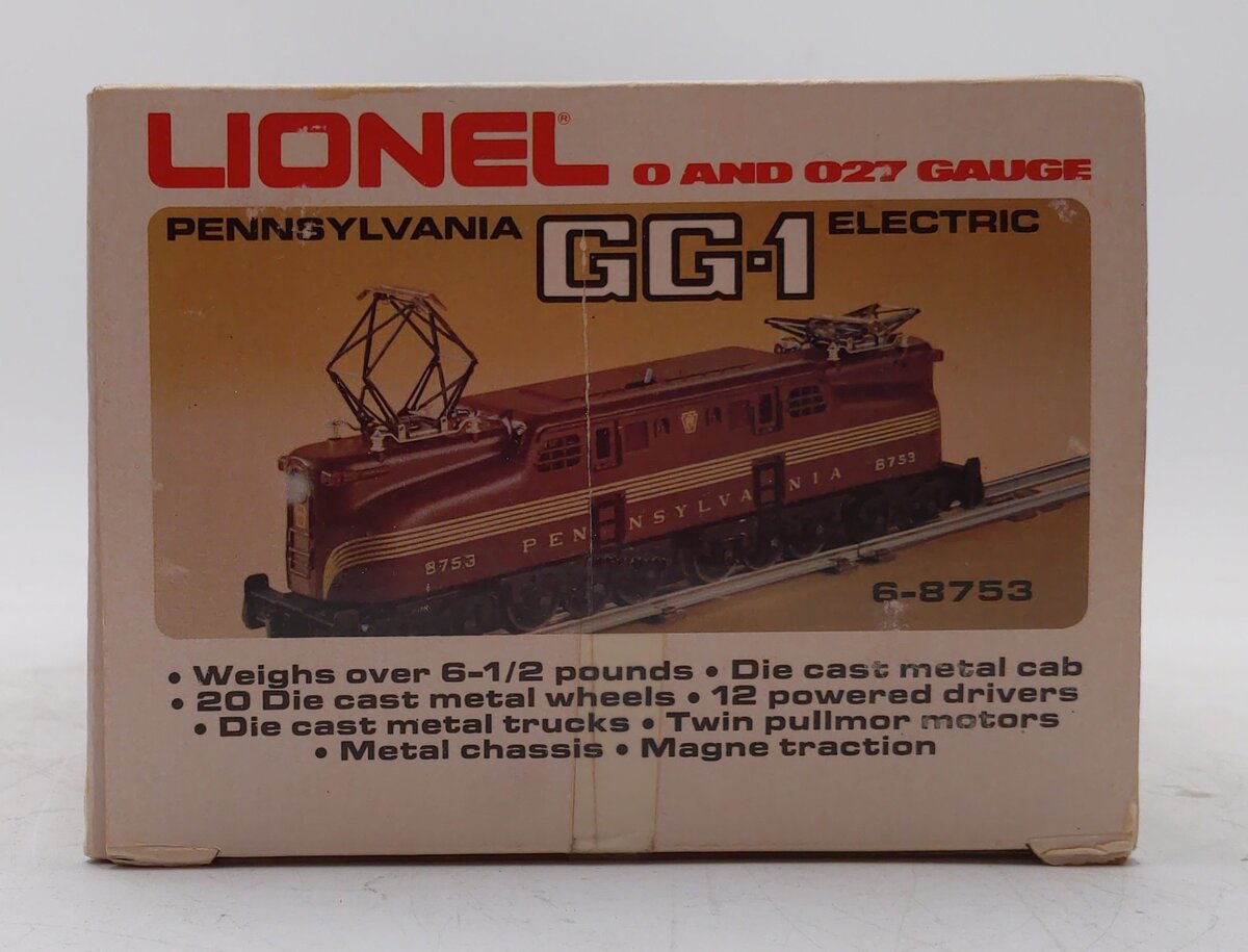 Lionel 6-8753 O Gauge Pennsylvania Railroad GG-1 Electric Locomotive #8753 EX/Box