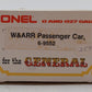 Lionel 6-9552 O Gauge Western & Atlantic Passenger Car #9552 LN/Box
