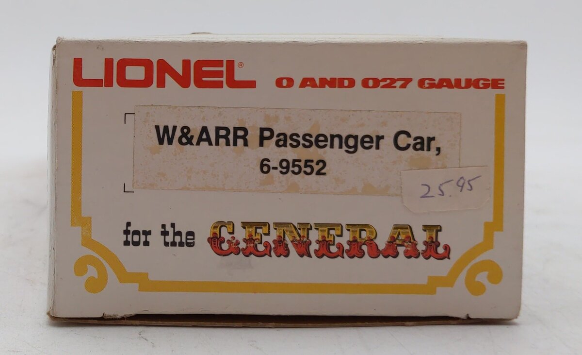 Lionel 6-9552 O Gauge Western & Atlantic Passenger Car #9552 LN/Box