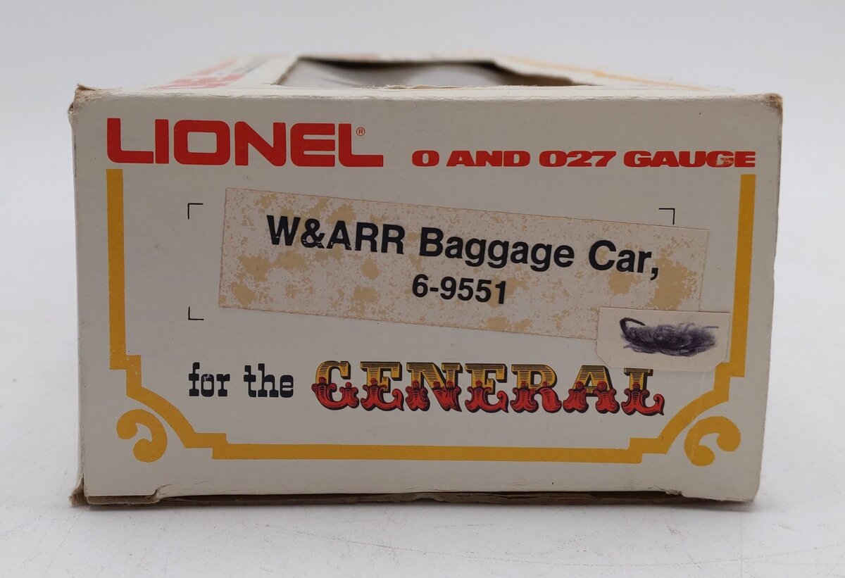 Lionel 6-9551 O Gauge W&ARR US Mail/Baggage Car #9551 LN/Box