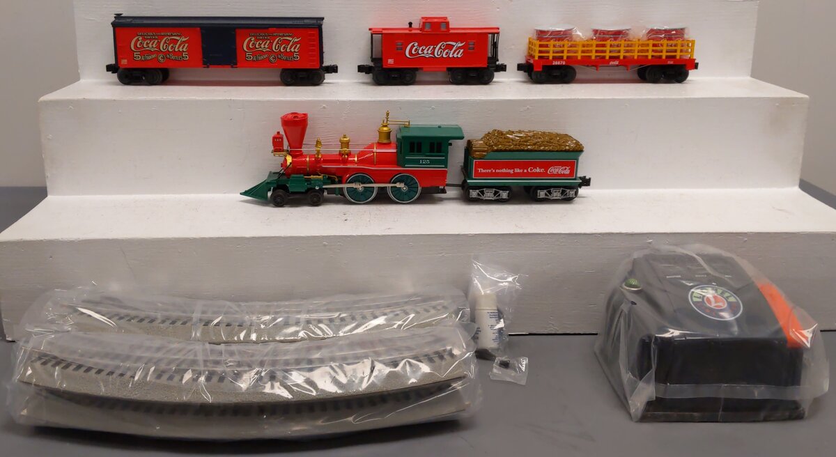Lionel 6-30166 O Gauge Coca-Cola 125th Anniversary Vintage Steam Train Set EX/Box