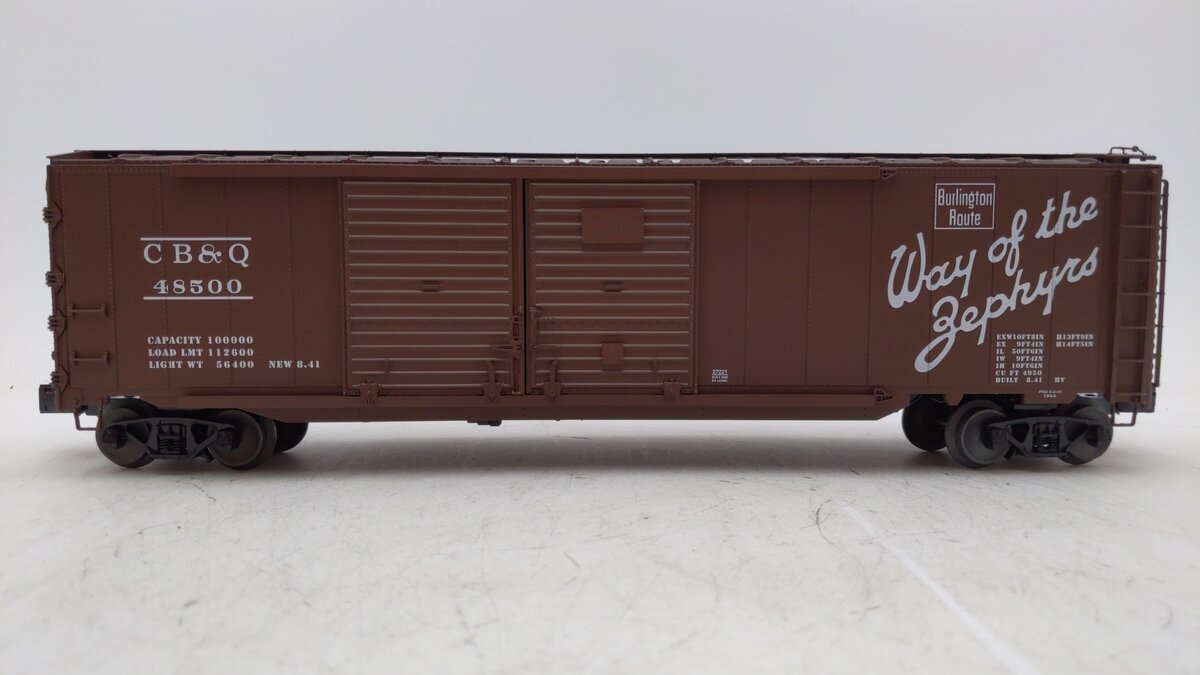 Lionel 6-27221 O Gauge CB&Q Double-Door Boxcar w/ End Doors #48500