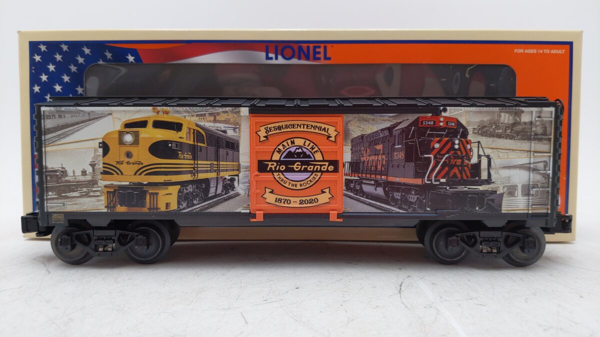 Wagon De Train Rio Grande PS-1 Boxcar, 3 Rails, échelle O, Lionel, Neuf