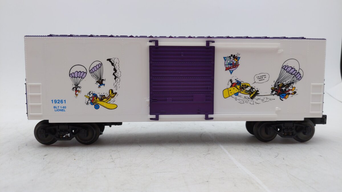Lionel 6-19261 O Gauge Disney Perils of Mickey Hi-Cube Boxcar LN/Box