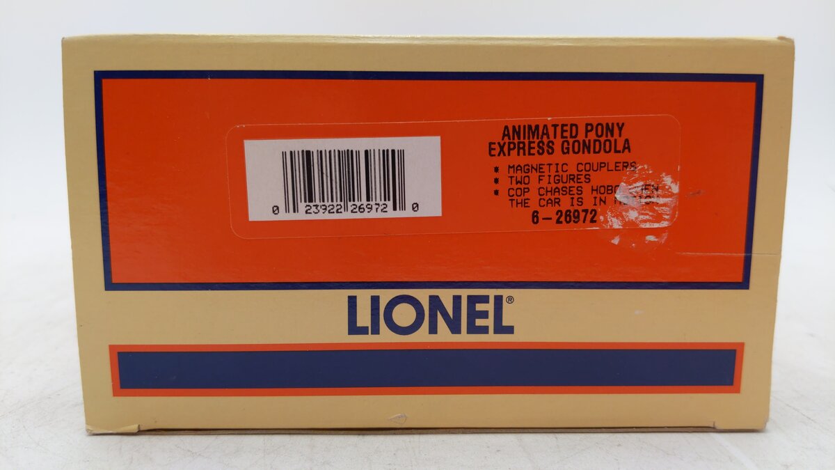 Lionel 6-26972 O Pony Express Animated Gondola LN/Box