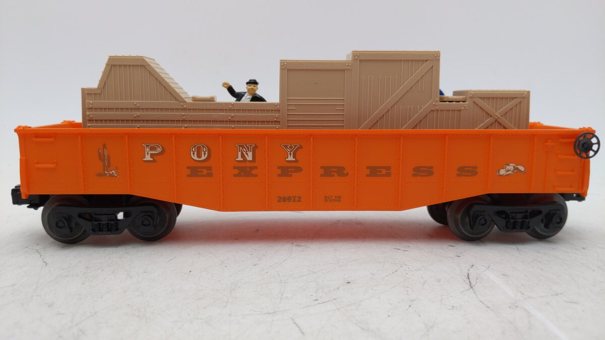 Lionel 6-26972 O Pony Express Animated Gondola LN/Box