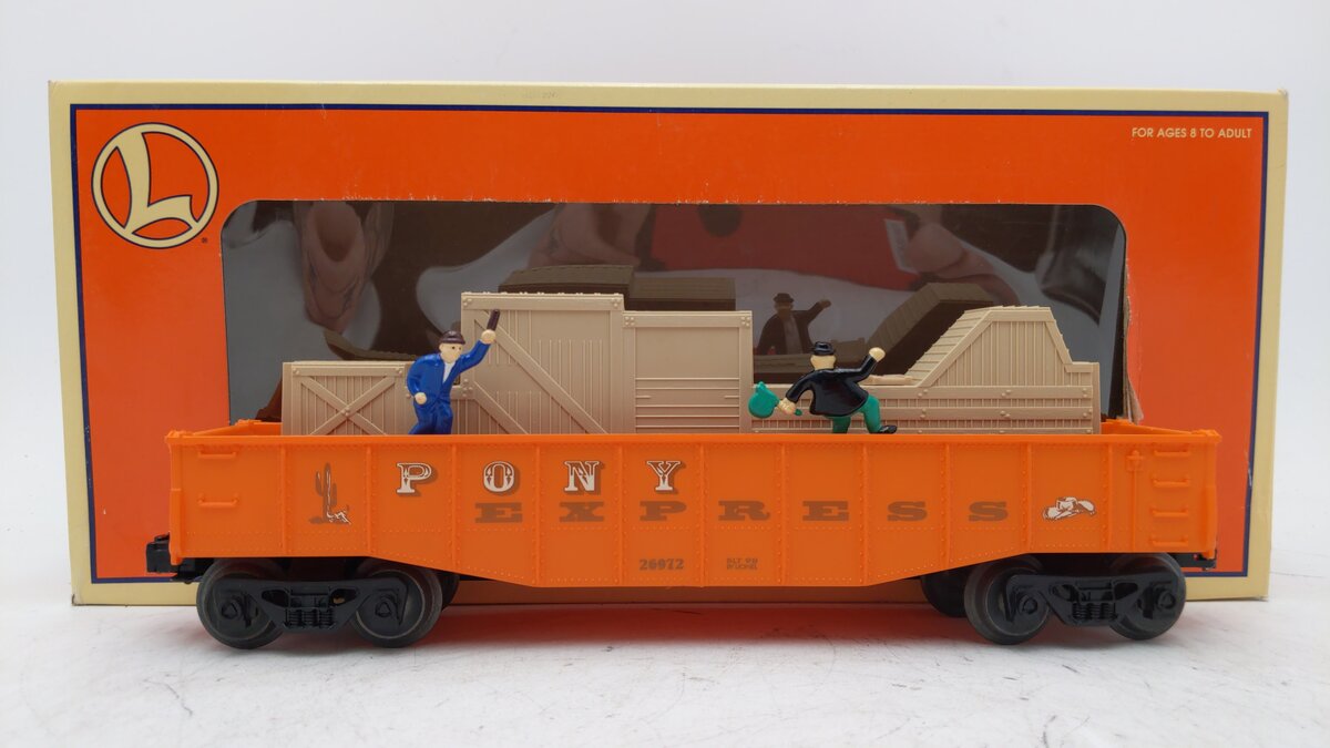 Lionel 6-26972 O Pony Express Animated Gondola LN/Box