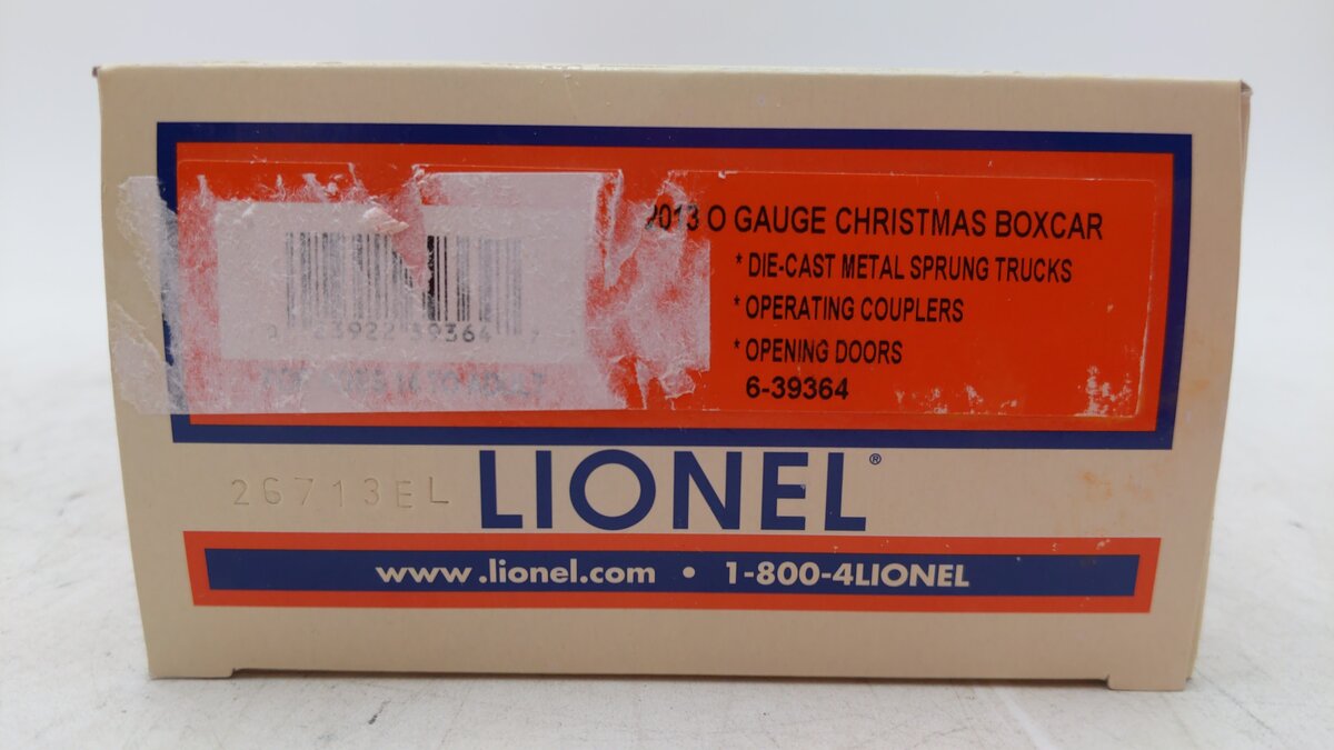 Lionel 6-39364 O Gauge 2013 Christmas Boxcar LN/Box