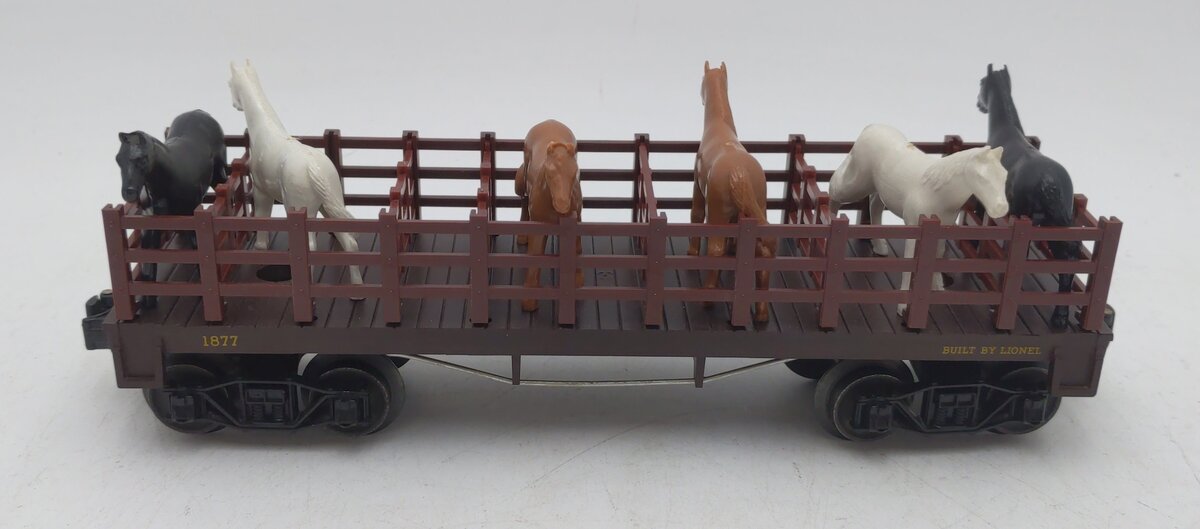 Lionel 1877 Vintage O General Flatcar with Horses EX