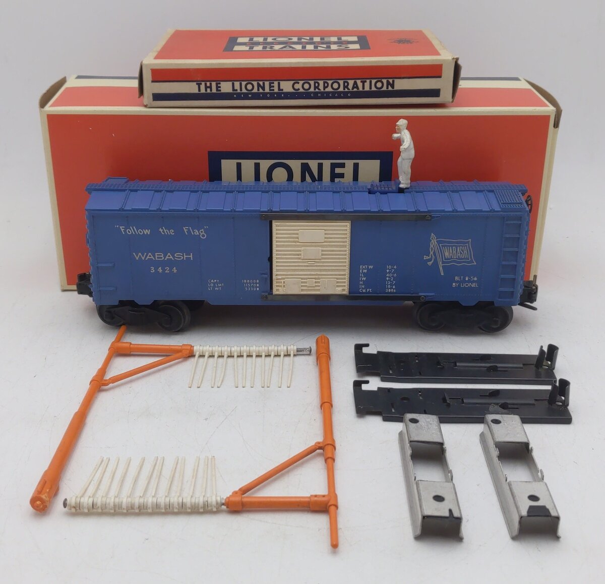 Lionel 3424 Vintage O Wabash Operating Brakeman Car w/Tell-Tale Signals EX/Box