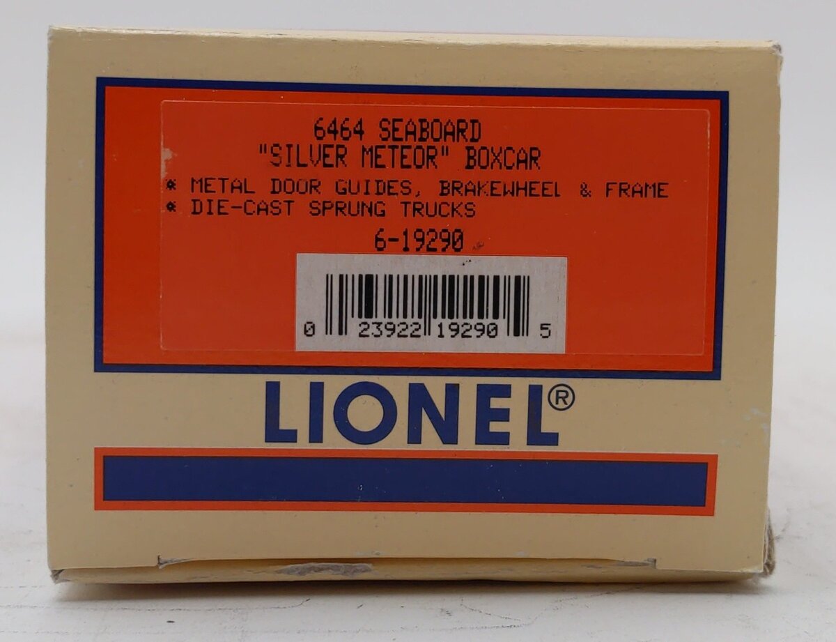 Lionel 6-19290 O Gauge Seaboard Silver Meteor 6464 Boxcar #6464-297 LN/Box