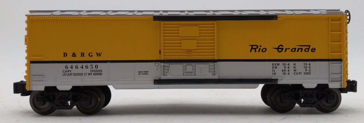 Lionel 6-29290 O Gauge Denver & Rio Grande Western Boxcar #6464-650 EX/Box