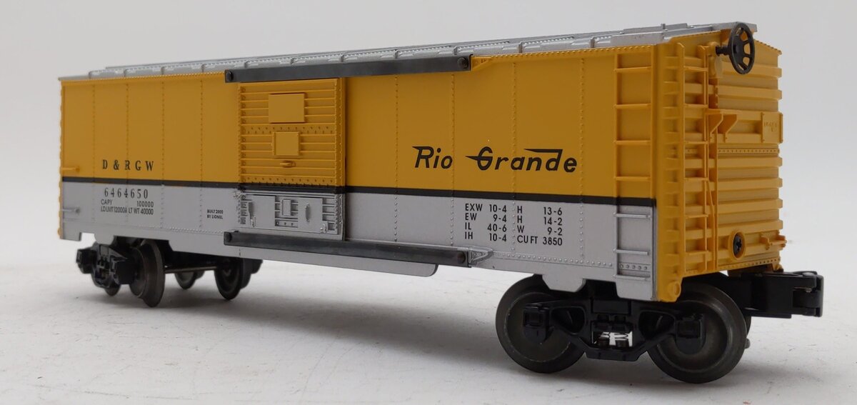 Lionel 6-29290 O Gauge Denver & Rio Grande Western Boxcar #6464-650 EX/Box