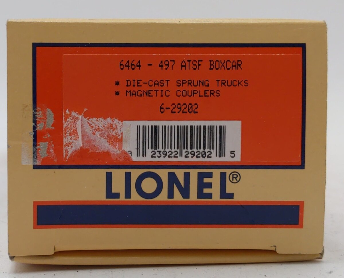 Lionel 6-29202 O Gauge ATSF Boxcar #6464-497 LN/Box