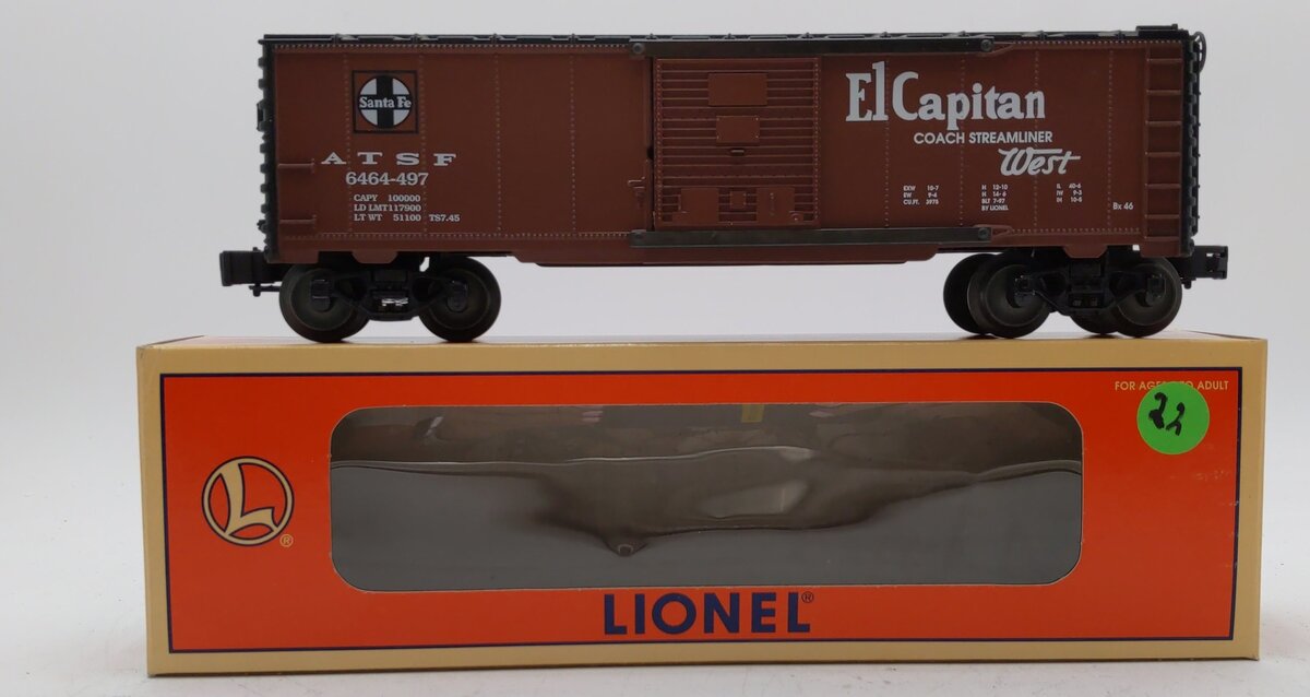Lionel 6-29202 O Gauge ATSF Boxcar #6464-497 LN/Box