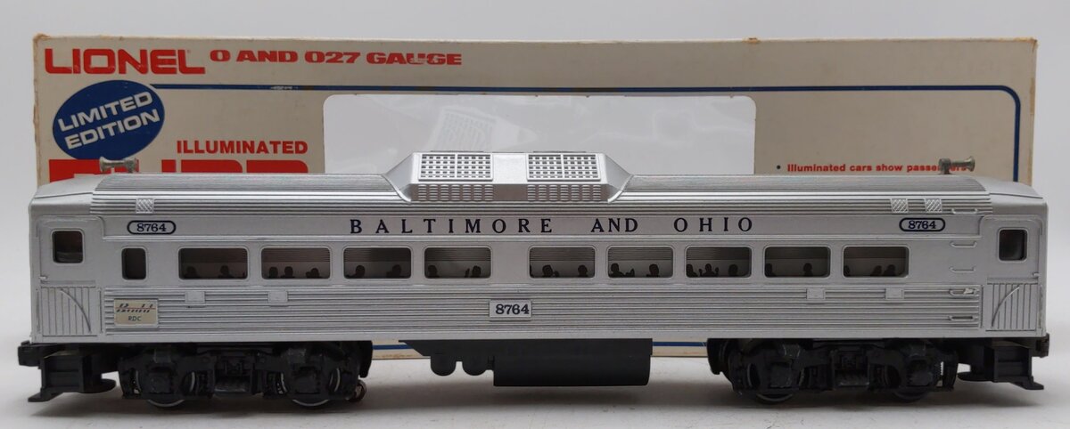 Lionel 6-8764 O Gauge Baltimore & Ohio RDC Budd Powered  Passenger Car #8764 EX/Box