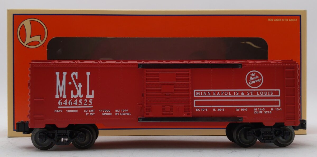Lionel 6-29237 O Gauge Minneapolis & St. Louis Boxcar #6464525 LN/Box