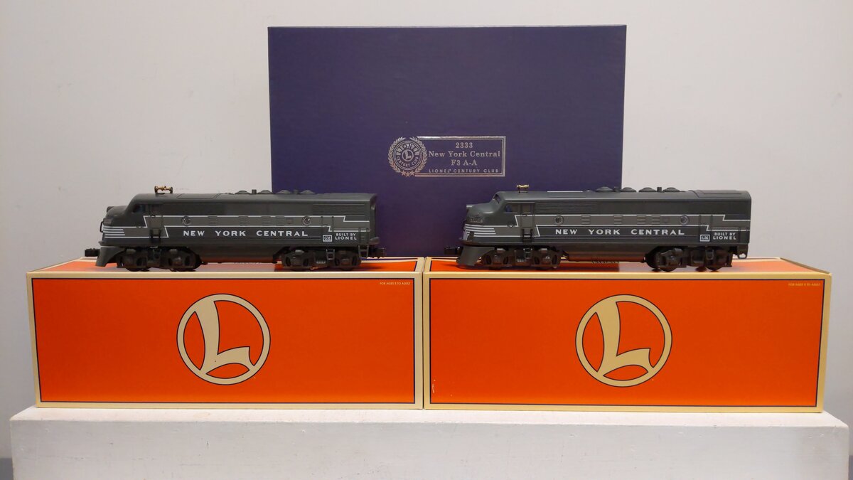 Lionel 6-18135 Lionel Century Club 2333 New York Central F3 A-A Diesel Set LN/Box