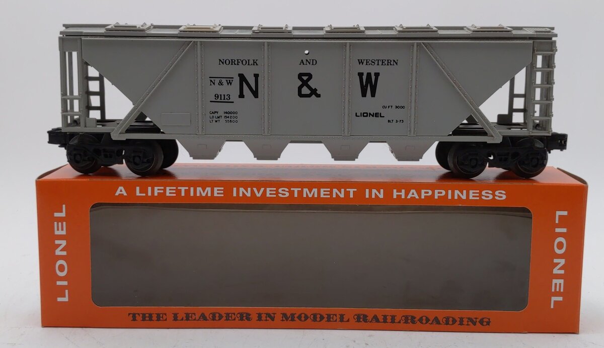 Lionel 6-9113 O Gauge Norfolk and Western Hopper LN/Box