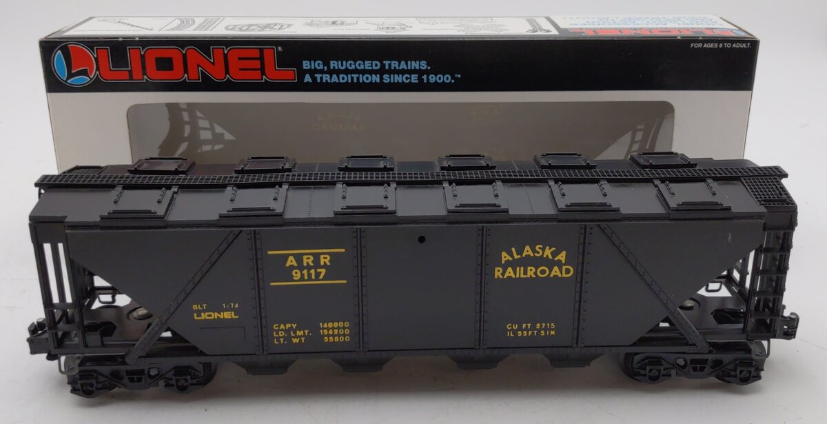 Lionel 6-9117 O Gauge Alaska Railroad Covered Quad Hopper #9117 LN/Box