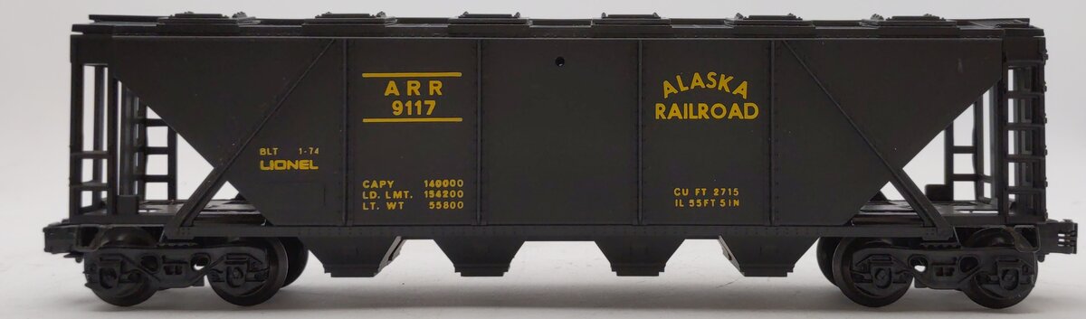 Lionel 6-9117 O Gauge Alaska Railroad Covered Quad Hopper #9117 LN/Box