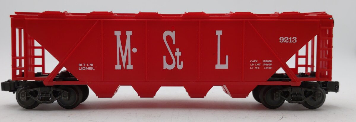 Lionel 6-9213 O Gauge Minneapolis and St. Louis Covered Quad Hopper EX/Box