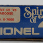 Lionel 6-7600 O Gauge Spirit of 76 N5C Porthole Lighted Caboose LN/Box