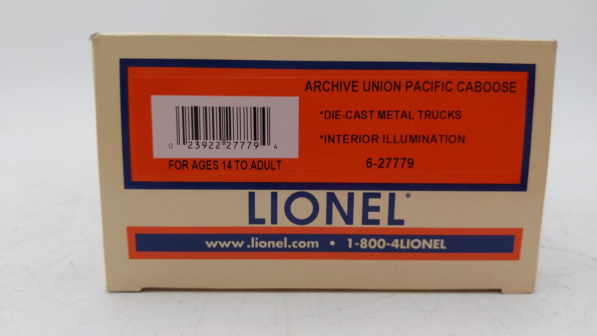 Lionel 6-27779 O Gauge Archive Union Pacific Caboose
