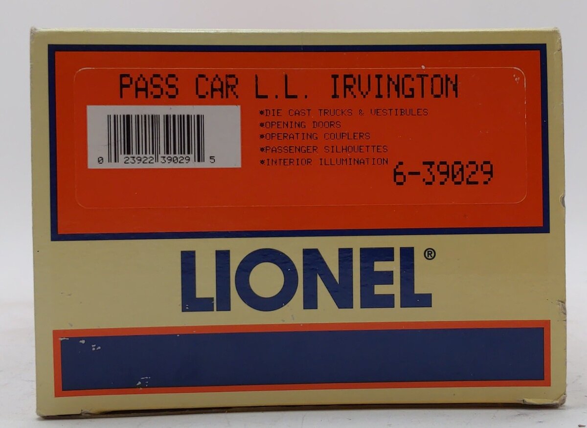 Lionel 6-39029 O Gauge Lionel Lines "Irvington" Madison Coach Car  #2625 EX/Box