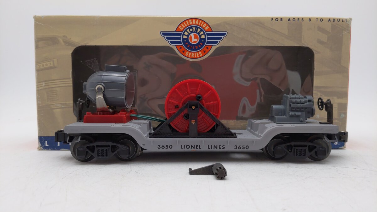Lionel 6-19457 O Gauge PWC Flatcar w/Generator & Searchlight LN/Box