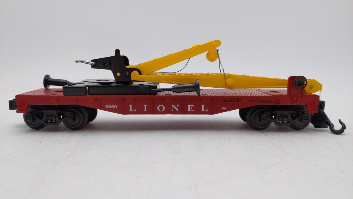 Lionel 6-29857 O Gauge Lionel PWC Boom Crane Car #6660 LN/Box