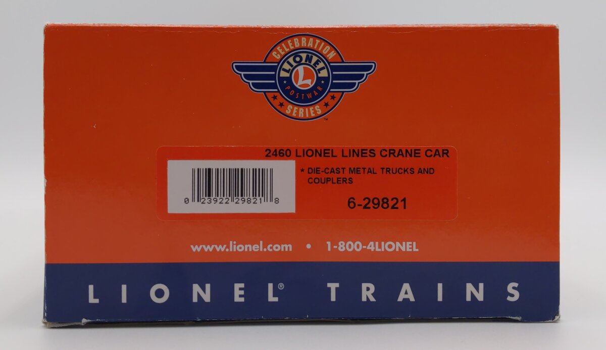 Lionel 6-29821 PWC #2460 Lionel Lines Crane Car LN/Box