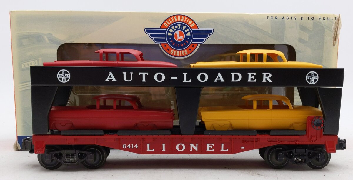 Lionel 6-29463 O Gauge PWC 6414 Evans Auto Loader with Cheapie Autos NIB